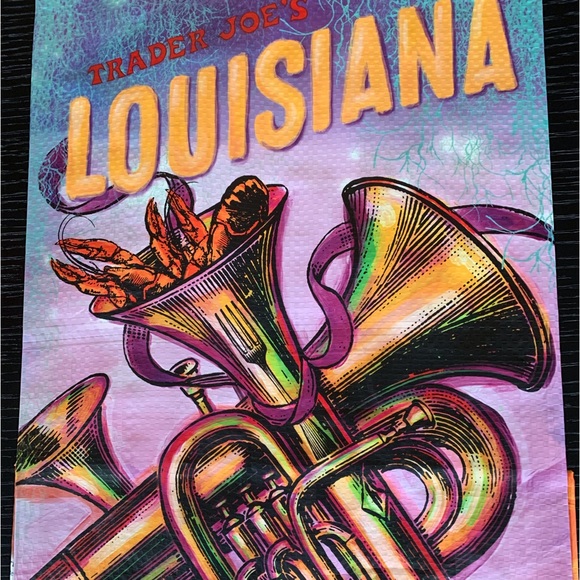 2 VERY BRUISED Trader Joe’s  reusable bags / totes Louisiana - Picture 2 of 4